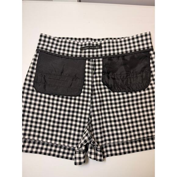 Zara Embroidered Floral Checkered High Rise Shorts - M - Picture 8 of 10
